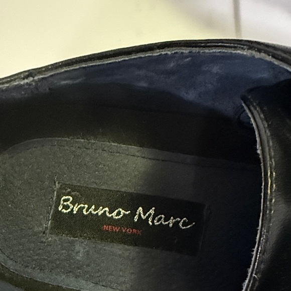 Bruno Marc Elegant Black Leather Men's Oxfords - Picture 2 of 8